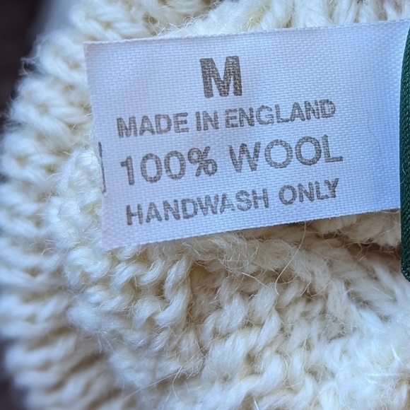 NWOT Glencroft 100% Wool Cable Knit Hat Toque Beanie One Size Made in England main image 7